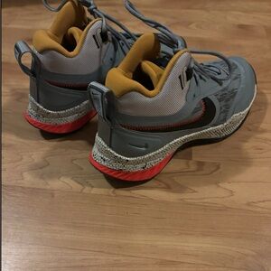 Nike Gray and Orange Athletic Shoes